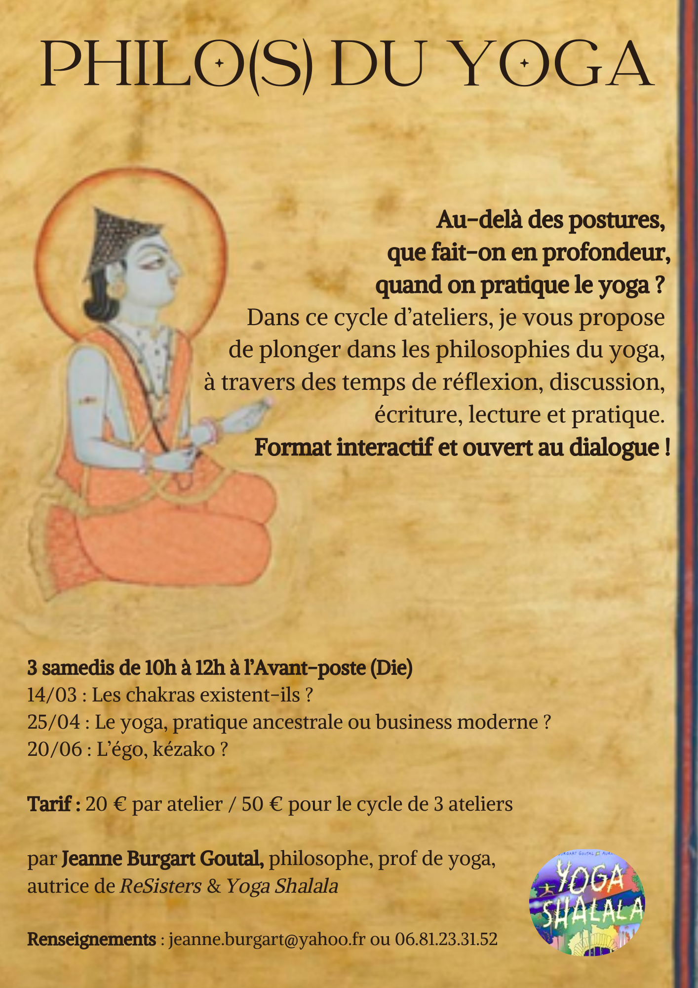 Atelier Philo(s) du yoga 25/04